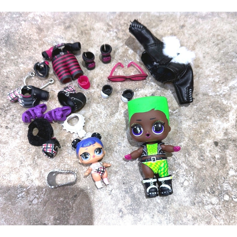 LOL Surprise Dolls Lot OMG and Tot With Clothes Accessories‎ Y2K Punk Style